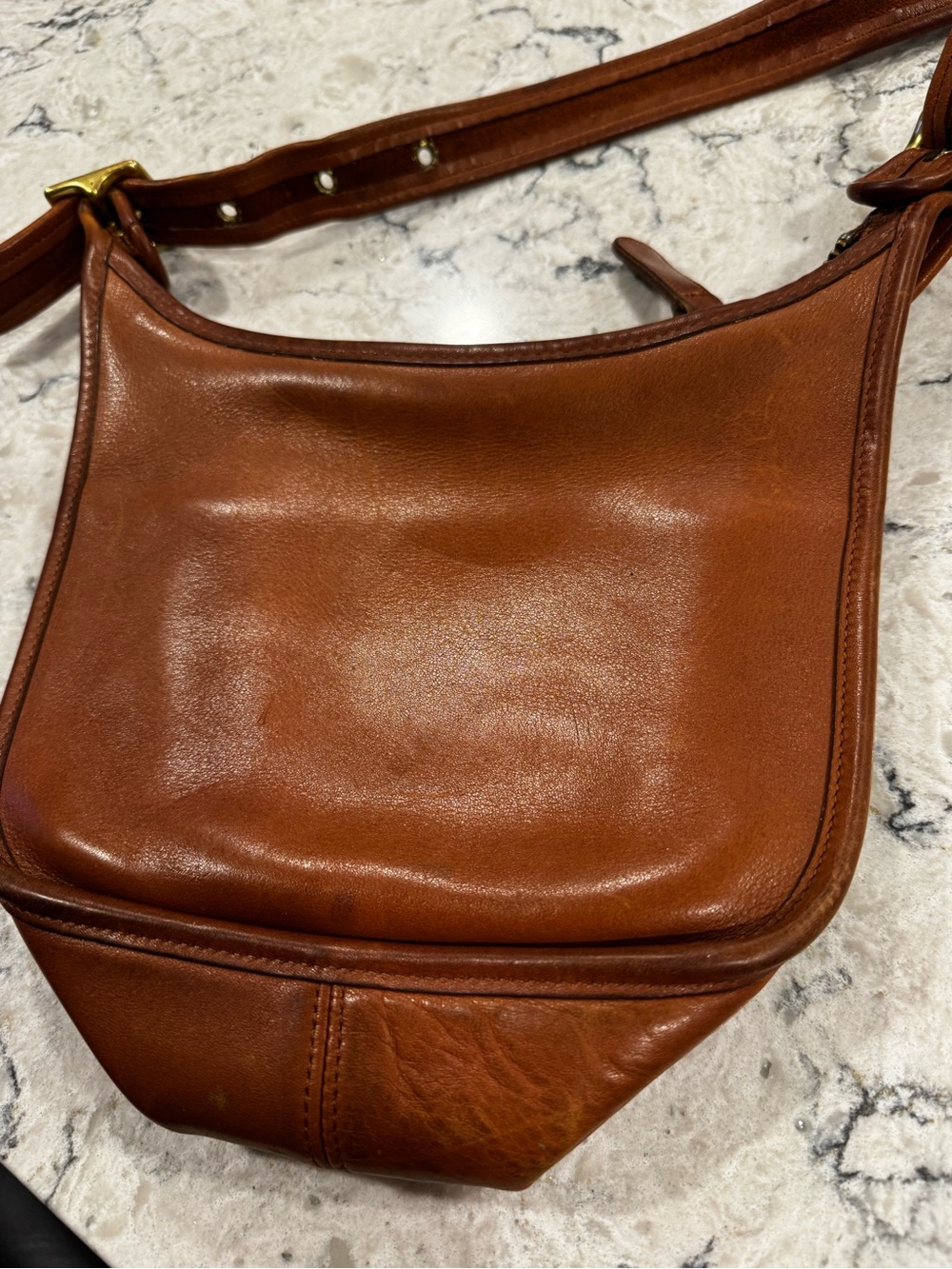 Vintage COACH 9950 Brown Leather Shoulder Bag Janice Legacy Glove Tanned